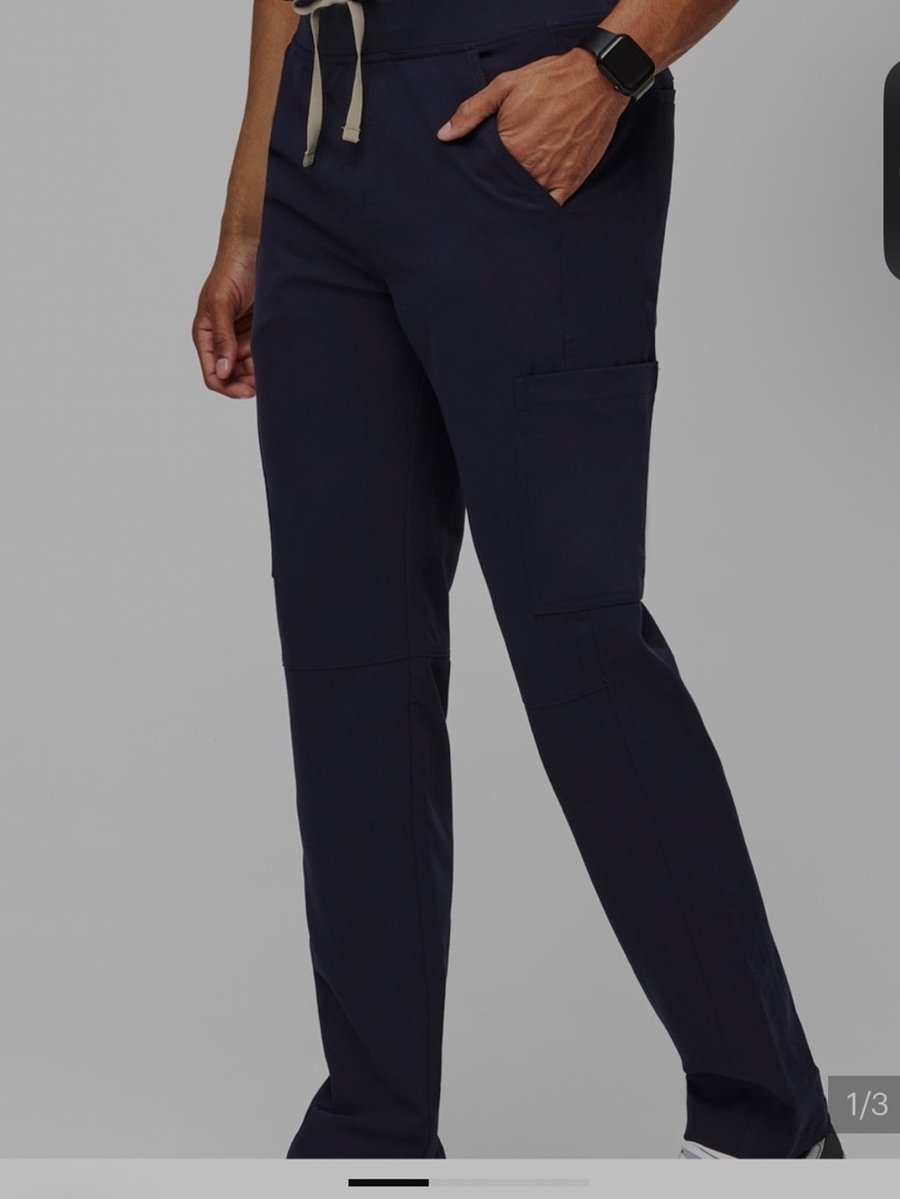Figs Axim Tall Large Pants Straight Leg Comfort Stretch Waist Hidden DrawString.